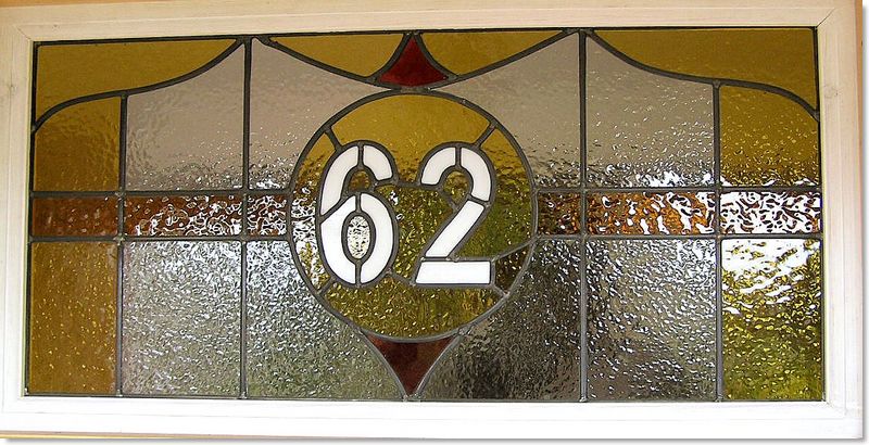 House numbers and names in stained glass (21) from South London Stained Glass