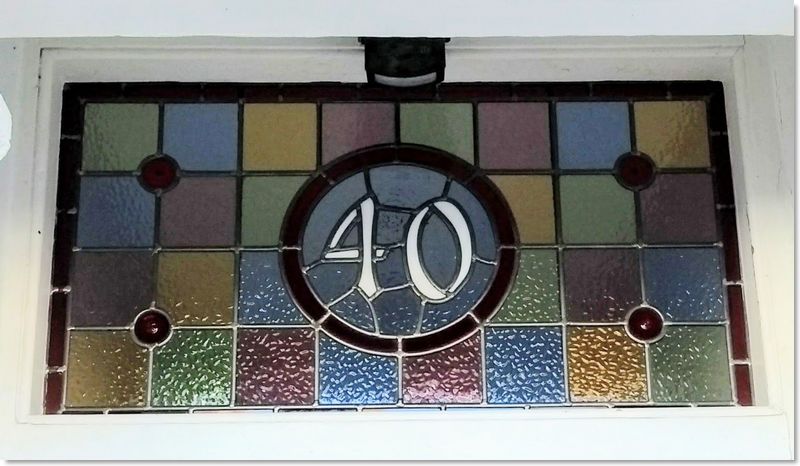 House numbers and names in stained glass (3) from South London Stained Glass