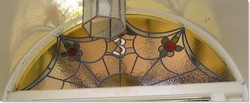 House numbers and names in stained glass (5) from South London Stained Glass
