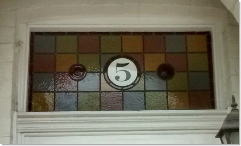 House numbers and names in stained glass (7) from South London Stained Glass