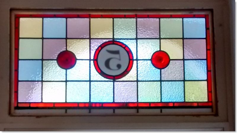 House numbers and names in stained glass (8) from South London Stained Glass