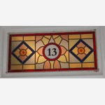 House numbers and names in stained glass (14) from South London Stained Glass